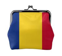 Bandiera della Romania Stampato Microfibra PU Portafoglio in Pelle Bacio Blocco Mini Pouch per Rossetto Key Change Organizzazione