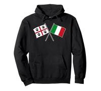 Bandiera della Sardegna Italia attraversata Sardinian Pride Design Felpa con Cappuccio