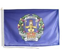 Bandiera della scuola Queen Victoria dell'esercito britannico con corda e int...