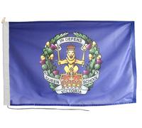 Bandiera della scuola Queen Victoria dell'esercito britannico con corda e int...