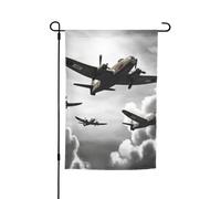 Bandiera della Seconda Guerra Mondiale 12x18 pollici, bandiera da giardino bifacciale per interni, da appendere alla parete, poster, grande striscione, cartello, bandiere per esterni