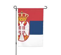 Bandiera della Serbia, decorazione da giardino, design durevole ed elegante, per tutte le stagioni, adatta per terrazze, balconi, prati