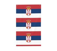 Bandiera della Serbia Stampa Esterna Bandiera Decorativa Espositore Tutte Le Stagioni Unilaterale Modello Cortile Portico Patio