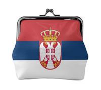Bandiera della Serbia Stampa Vintage Leather Change Purse Elegante Piccolo Portamonete per le Donne Portafoglio Mini