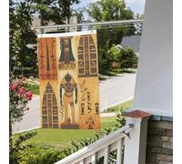 Bandiera della serie tribù dell'antico Egitto, 0,6 x 0,9 m, per interni ed esterni, primavera, estate, autunno, inverno, da giardino, con occhiello, verticale, su entrambi i lati, per decorazioni da