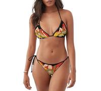 Bandiera della Sicilia Significato Set Bikini da Donna Allacciatura a Triangolo Due Pezzi Spiaggia Piscina Vacanza Costume da Bagno Costume da Bagno