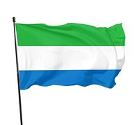 Bandiera della Sierra Leone 3x5 piedi, striscione decorativo per esterni da giardino