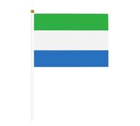 Bandiera della Sierra Leone bandiere sventolanti su entrambi i lati e mini bandiere bastone, adatte per la decorazione di feste e attività di squadra