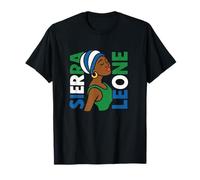 Bandiera della Sierra Leone, patrimonio africano, donna nera Maglietta