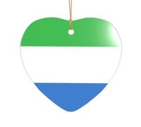 Bandiera della Sierra Leone stampa regali addio al nubilato Mr & Mrs ornamento di Natale, un regalo unico ricordo di nozze