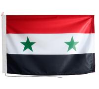 Bandiera della Siria con corda e levetta - fatta a mano nel Regno Unito