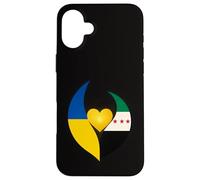 Bandiera della Siria e dell'Ucraina, amo l'Ucraina, amo la Siria Custodia per iPhone 16 Plus