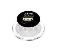 Bandiera della Siria e mappa di Damasco Orgoglioso Heritage Design Love Syria PopSockets PopGrip per MagSafe