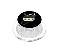 Bandiera della Siria e mappa di Damasco Orgoglioso Heritage Design Love Syria PopSockets PopGrip per MagSafe