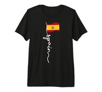 Bandiera della Spagna con Nome Spagnolo per Gli spagnoli e Chi AMA la Spagna Maglietta Premium