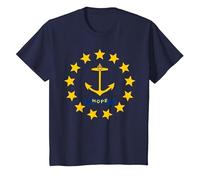 Bandiera della Speranza del Rhode Island Maglietta, Bambini, Navy, 6 Anni