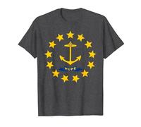 Bandiera della Speranza del Rhode Island Maglietta, Uomo, Grigio Scuro, 6XL