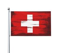 Bandiera della Svizzera, 3x5 piedi, bandiere da esterno, striscioni resistenti, bandiere decorative per patio e interni, casa