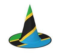 Bandiera della Tanzania, 2 pezzi, cappello da strega per Halloween, cappello da festa, adatto per giochi teatrali