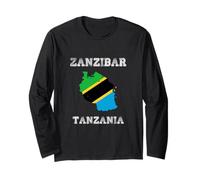 Bandiera della Tanzania Distressed Zanzibar Pride Maglia a Manica