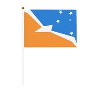 Bandiera della Terra del Fuoco, piccole bandiere tenute in mano, mini bandiere su bastone per feste, attività di squadra, parate, decorazione per vacanze, confezione da 10