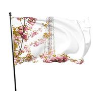 Bandiera della Torre Eiffel da 9,6 x 1,5 m, colori vivaci, per sport all'aria aperta, resistente allo sbiadimento, in poliestere, con 2 occhielli in ottone, per interni ed esterni, decorazione per la
