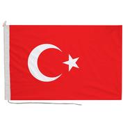 Bandiera della Turchia con corda e levetta - fatta a mano nel Regno Unito
