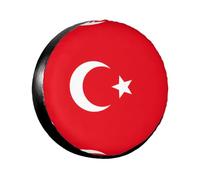 Bandiera Della Turchia Copertura Pneumatico 14-17 "Ruota Tyr Diametertrailer Auto Camion Pvc Impermeabile Protezione Antipolvere