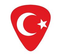 Bandiera della Turchia Plettri per chitarra, realizzati in materiale ABS, adatti per chitarre acustiche, chitarre elettriche, ecc.