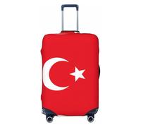 Bandiera della Turchia Stampa Bagagli Da Viaggio Copertura Valigie Copertura Protettiva Valigie Lavabile Copertura Bagagli Anti-Graffio, Nero , S