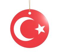 Bandiera della Turchia stampa regali di nozze personalizzati, Mr & Mrs Natale ornamento acrilico per sposi e coppie