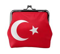 Bandiera della Turchia Stampato Microfibra PU Portafoglio in Pelle Bacio Blocco Mini Pouch per Rossetto Key Change Organizzazione