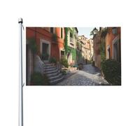 Bandiera della via d'Italia, bandiera da giardino su entrambi i lati, resistente allo sbiadimento, bandiera per esterni, divertente bandiera con occhielli in metallo, per prato, patio, casa