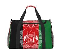 Bandiera dell'Afghanistan Stampa Weekender Pernottamento Carry On Bag Duffel Bag per Viaggio Donne Uomini Palestra Bagagli Borsa Carry on, Nero , Taglia unica