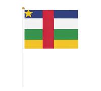 Bandiera dell'Africa centrale Bandiera a manovella a doppia faccia 14 x 20,8 cm, utilizzata per la decorazione di feste di festa, concorsi