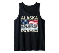 Bandiera dell'Alaska Dog Sledding USA Husky Musher Canotta