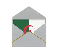Bandiera dell'Algeria Cartolina d'auguri orizzontale Grigio chiaro progettato con cura facile da trasportare adatto per vari festival