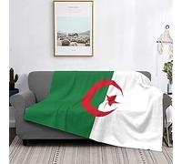 Bandiera dell'Algeria in pile caldo morbido copriletto antistatico spesso sfocato coperta da letto di lusso per divano, letto, divano ultra lussuoso caldo e accogliente per tutte le stagioni 50 "X40