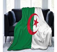 Bandiera dell'Algeria in pile caldo morbido copriletto antistatico spesso sfocato coperta da letto di lusso per divano, letto, divano ultra lussuoso caldo e accogliente per tutte le stagioni 50 "X40