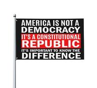 Bandiera dell'America IsA Democracy It's A Constitutional Republic 3x5 Ft Bandiere Decorazione per Esterni e Interni Striscione per Processione con 2 Occhielli
