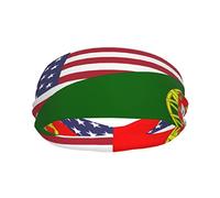 Bandiera dell'amicizia America Portogallo Migliora le tue prestazioni con le fasce per il sudore alla moda: ideali per qualsiasi attività!