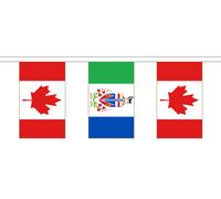 Bandiera dell'amicizia delle province canadesi e canadesi - 20 m con 56 bandiere