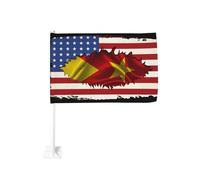 Bandiera dell'amicizia tra America e Tigray, con clip per finestra, per auto, protezione solare, decorazione, 12x18 pollici, striscione bifacciale per camion