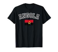 Bandiera dell'ANGOLA Vintage invecchiata retrò Heritage Design Maglietta