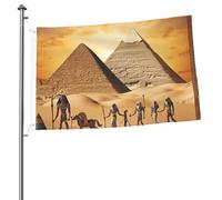 Bandiera dell'antico Egitto, 0,6 x 0,9 m, stampa su entrambi i lati, bandiere da giardino, bandiera da cortile per esterni, bandiere per vacanze, banner regalo con occhielli sfondo fotografico per