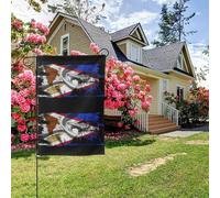 Bandiera dell'aquila delle Samoa americane, bifacciale, 28x40 pollici, decorazione per esterni