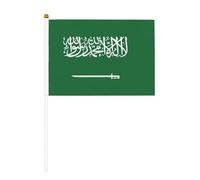 Bandiera dell'Arabia Saudita Bandiera a manovella a doppia faccia 14 x 20,8 cm, utilizzata per la decorazione di feste di festa, concorsi