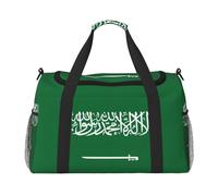 Bandiera dell'Arabia Saudita Stampa Weekender Pernottamento Carry On Bag Duffel Bag per Viaggio Donne Uomini Palestra Bagagli Borsa Carry on, Nero , Taglia unica