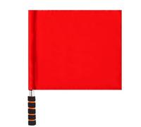 Bandiera Dell'Arbitro Di Calcio 4pcs Stainless Steel Flag Athletic Referee Patrol Soccer Per Calcio(Red)