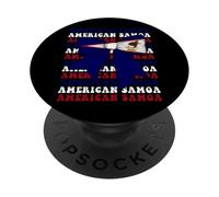Bandiera dell'arco della coquette dell'orgoglio delle Samoa americane PopSockets PopGrip Adesivo